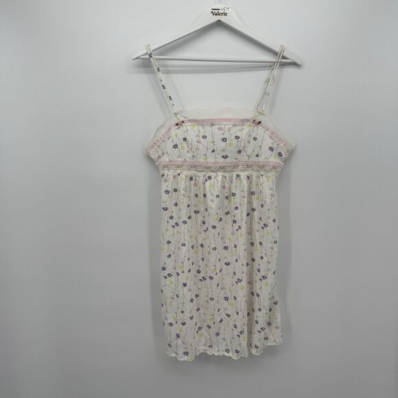 Secret Treasures Y2k Floral Nightgown Mini Chemise Dress Size Small Coquette - Picture 1 of 11